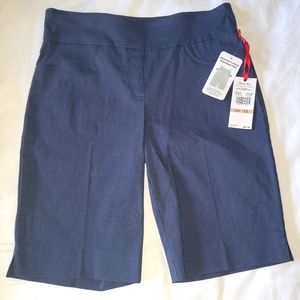 Ruby Rd. Navy Walking Bermuda Shorts Sz 12